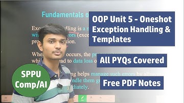 OOP | Unit 5 | Exception Handling and Templates | SPPU S.E. Comp & A.I. | Oneshot