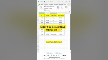 🔥 Excel Trick: Find & Highlight Duplicate Rows Instantly! 🟨 | Save Time Like a Pro  #exceltips