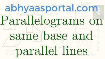 Parallelograms on same base and same parallel lines