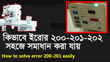how to solve erro of the bartech machine,brother ke 430d Error-200 -201 203, easy solutions to er...