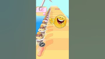 Ice Cream Stack Game funny 🤣 moment hard level 99 ⭐