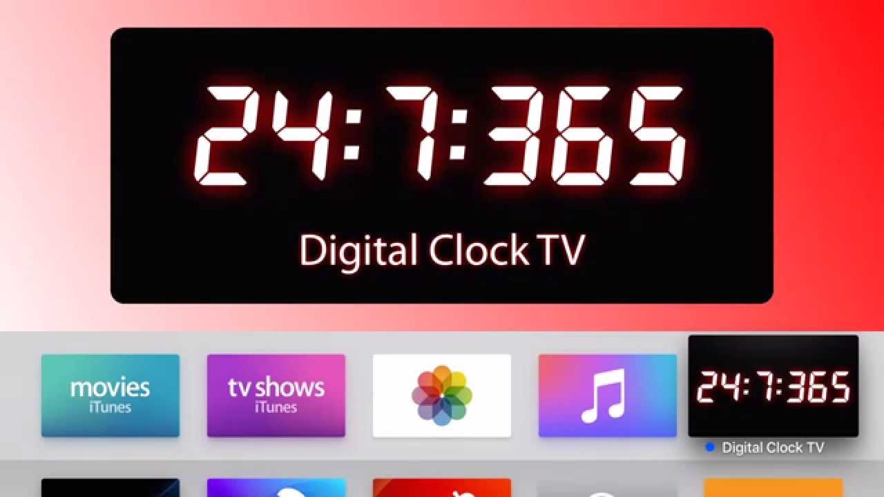 Digital Clock TV for Apple TV (tvos) App Preview YouTube