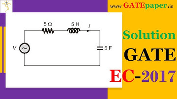 GATE 2017 Find the ratio of amplitude of voltage across capacitor to that of resistor in series RLC