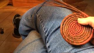 Pine needling coiling - holding your work