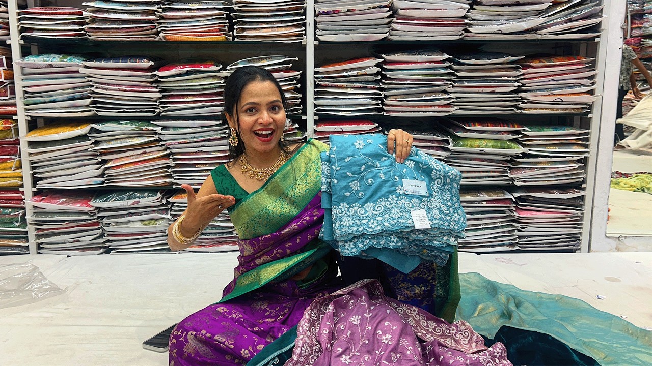 फॅन्सी साड्यांवर सुंदर ऑफर: 💃 Buy 1 Get 1 FREE – एकावर एक मोफत | Shagun Textile Market Kalyan 💃