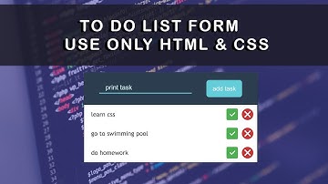 😎 To Do List form. Only HTML & CSS.