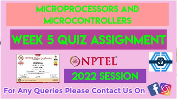 Microprocessors And Microcontrollers Week 5 Quiz Answer Solution 2022 | NPTEL | SWAYAM 2022