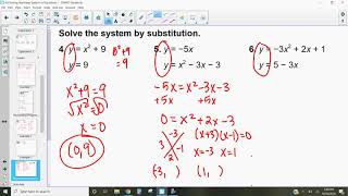 4.8 Solving Nonlinear Systems of Equations by Substitution