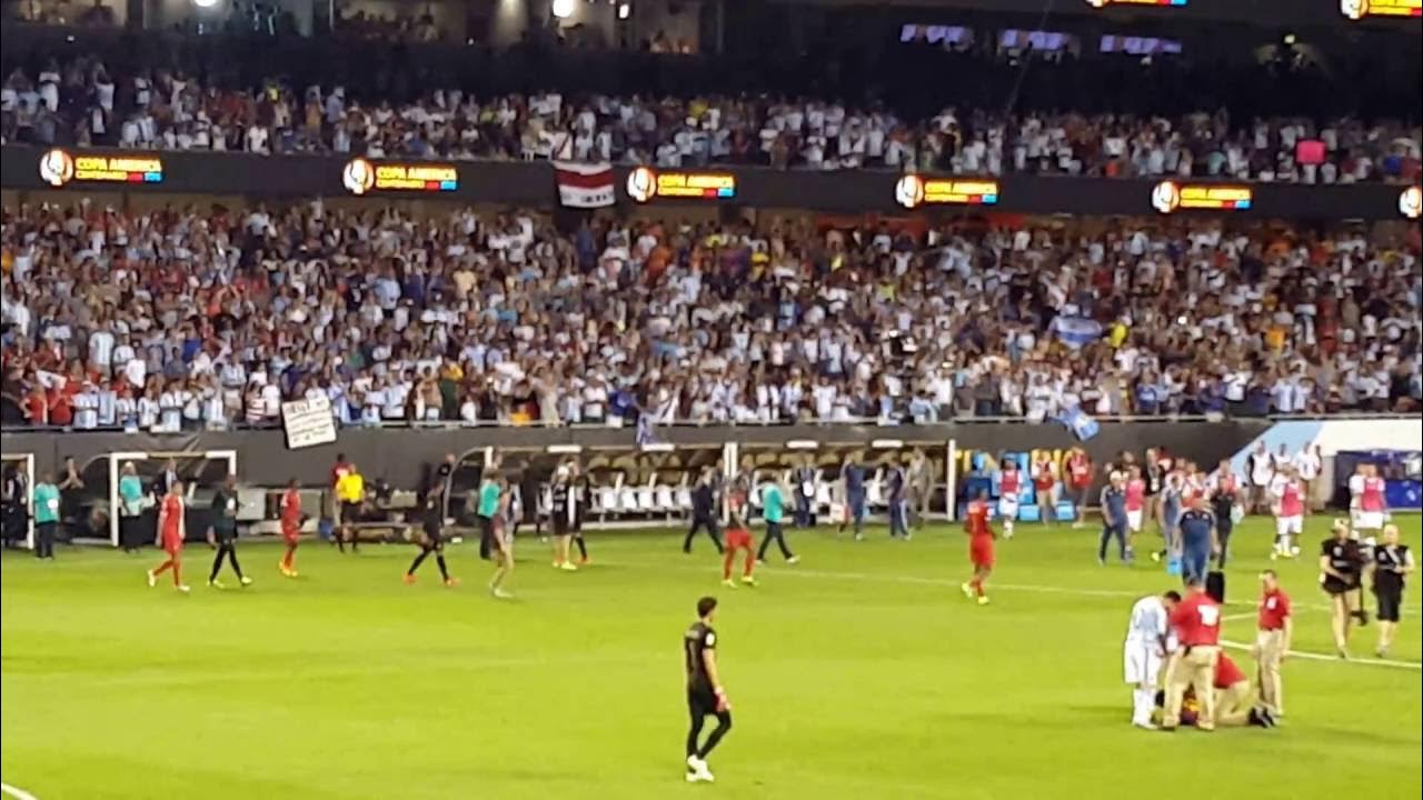 Fan Runs On Field to Messi and Gets Tackled Chicago Soldier Field YouTube