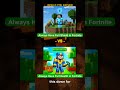 Always Have Full Shield in Fortnite vs Always Have Full Health in Fortnite - Minecraft #shorts