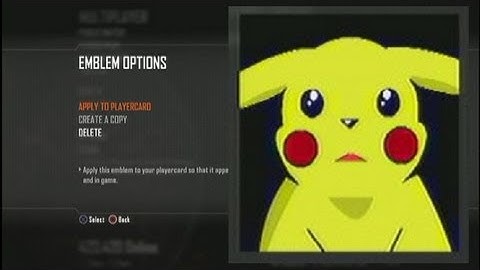 Call of Duty Black Ops 2 Pikachu Emblem Tutorial
