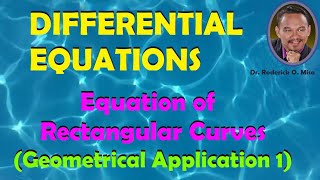EQUATION OF RECTANGULAR CURVES: GEOMETRICAL APPLICATION 1 (Lecture 15) screenshot 3