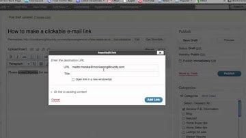 How to create a clickable e-mail link a video tutorial