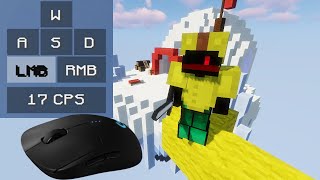 bedwars with keystrokes + g pro wireless clicks