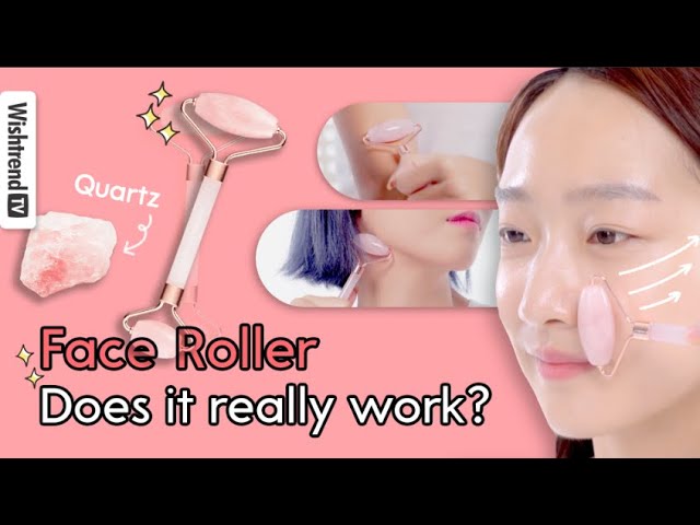 Horenme 2pc Electric Rose Quartz Roller Face Мaѕѕagѐṙ Jade Roller Facial Roller for Face 