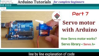 Arduino tutorial 7- How to control Servo motor with Arduino (code explained) | using servo library screenshot 3