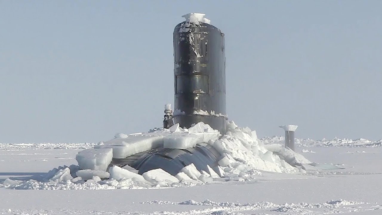 Royal Navy Nuke Sub HMS Trenchant Bursts Through Ice Layer At The North Pole