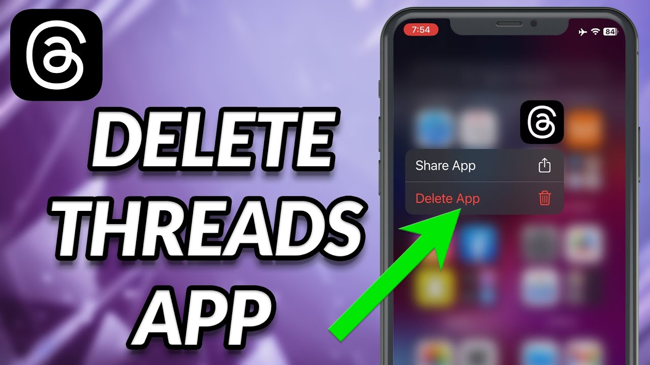 How To Delete Threads App On iPhone - YouTube