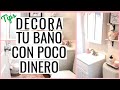 😲Transfoma tu BAÑO PEQUEÑO sin gastar mucho 💰 (Ideas para DECORAR con poco DINERO)