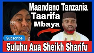 Taarifa Mbaya Tanzania Suluhu Aua Sheikh Sharifu Majini Na Wengine Ambao Hawakua Maandamanoni
