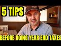 5 Things "I've Learned" To Do BEFORE Year End Taxes // Small Business Finance