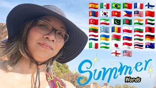 : ASMR Summer Trigger Words in Different Languages - Whispering & Beach Ambience - 1 Hour for Sleep 