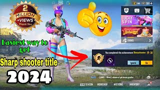 #Sharpshooter_title Easiest Method to Get Sharp shooter Title || Tips and tricks Pubg Mobile