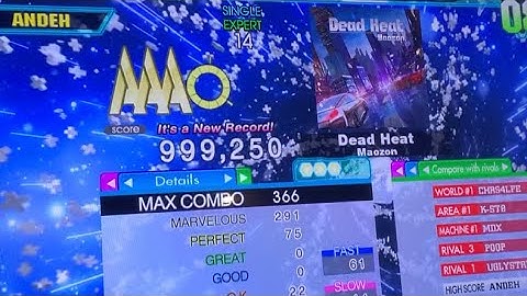 [DDR A20+] Dead Heat (ESP-14) 999,250 - FIRST 14 PFC!!!!!!!