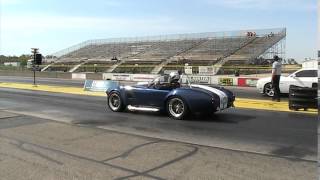 Factory Five quartermile drag racing destroys challenger