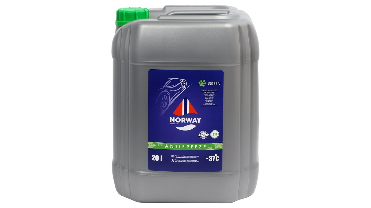 Антифриз Norway G11 -37°C 20Л. (Зелений) Norwayg11Green20L купити