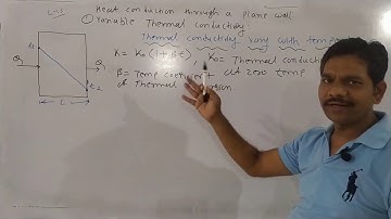 #Lec15#B.E.5th Sem Mechanical# Variable Thermal Conductivity Derivation of Plane wall#