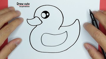 How to draw a cute Duck, step by step, Draw cute inspiration