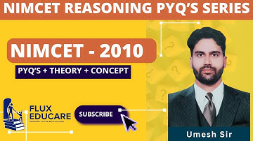 NIMCET 2010 Reasoning Paper Solution | Full Explanation of All Questions | MCA Entrance Preparation