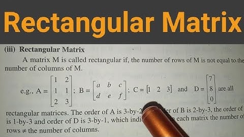 What is Rectangular Matrix | Matrix Class 9 | 10 | 12 | math class channel