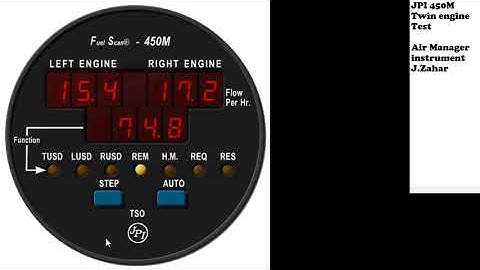 Air Manager Development: JPI 450M Twin engine Fuel Monitor