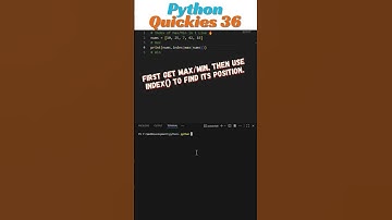 Index of Max/Min in 1 Line 🔥 in python | PyQuickies #36 #python #coding