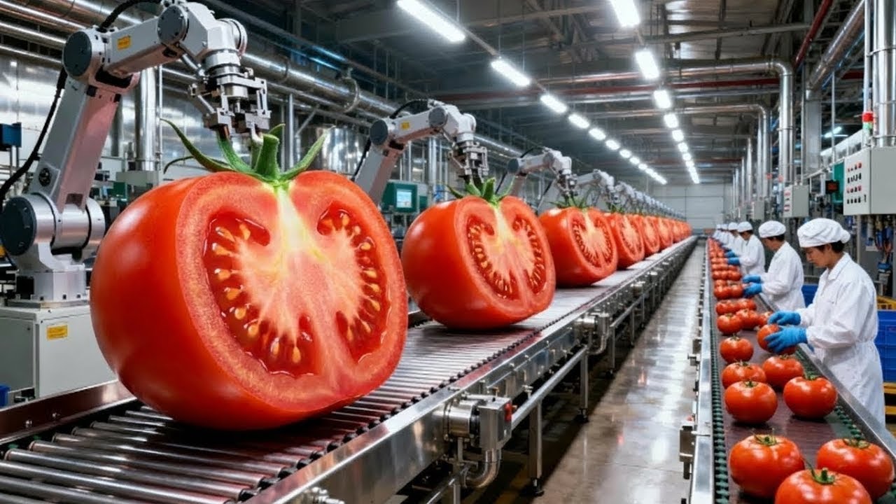 Inside the Tomato Ketchup Factory – From Field to Table Full Process