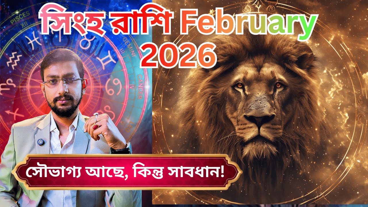 ⚠️ সিংহ রাশি ফেব্রুয়ারি 2026: সৌভাগ্য আছে, কিন্তু এই ৫টি ভুল সর্বনাশ ডেকে আনতে পারে! | Leo Feb 2026