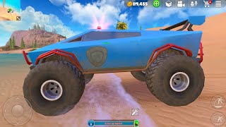 Ultimate Off-roading Tesla Monster Cyber Truck Hills Climb Helicopter Flight SIM - Android Gameplay. screenshot 1