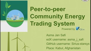 CS50 SQL Final Project | Peer-to-peer Community Energy Trading System | Harvard University