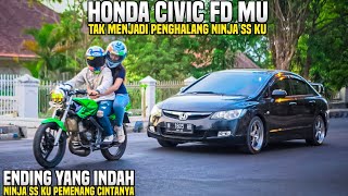 WANITA CANTIK LEBIH MEMILIH DIBONCENG NINJA SS DARIPADA HONDA CIVIC FD!! Ending yang mengejutkan..