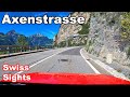 Axenstrasse Switzerland 4K Video Drive Flüelen to Brunnen