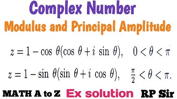 Modulus and principal amplitude of z=1-cos@(cos@+isin@)