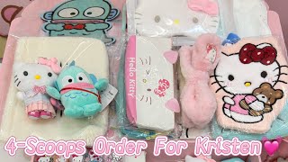 Let’s pack a 4-scoops order for Kristen💗#sanrio #packingorders #kawaii #mysterybox #fpy 