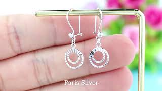 Anting Bulan Sabit Perak 925 Lapis Emas Putih Sterling Silver Aksesoris Wanita Fashion Korea Kilap Anti Karat Tahan Lama