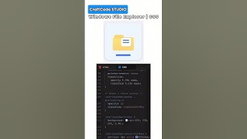Windows File Explorer | CSS |  CraftCode STUDIO #coding #craftcodestudio #learnhtml #css