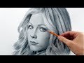 Аврил Лавин - портрет карандашом (Avril Lavigne - drawing portrait).