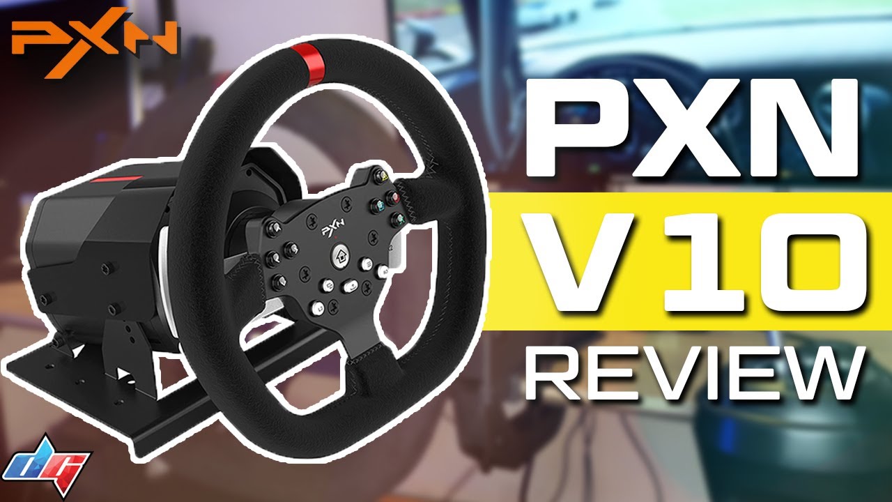 Pxn V10 Gaming Steering Wheel: Force Feedback, Double Vibration, With  Pedals And Shifter