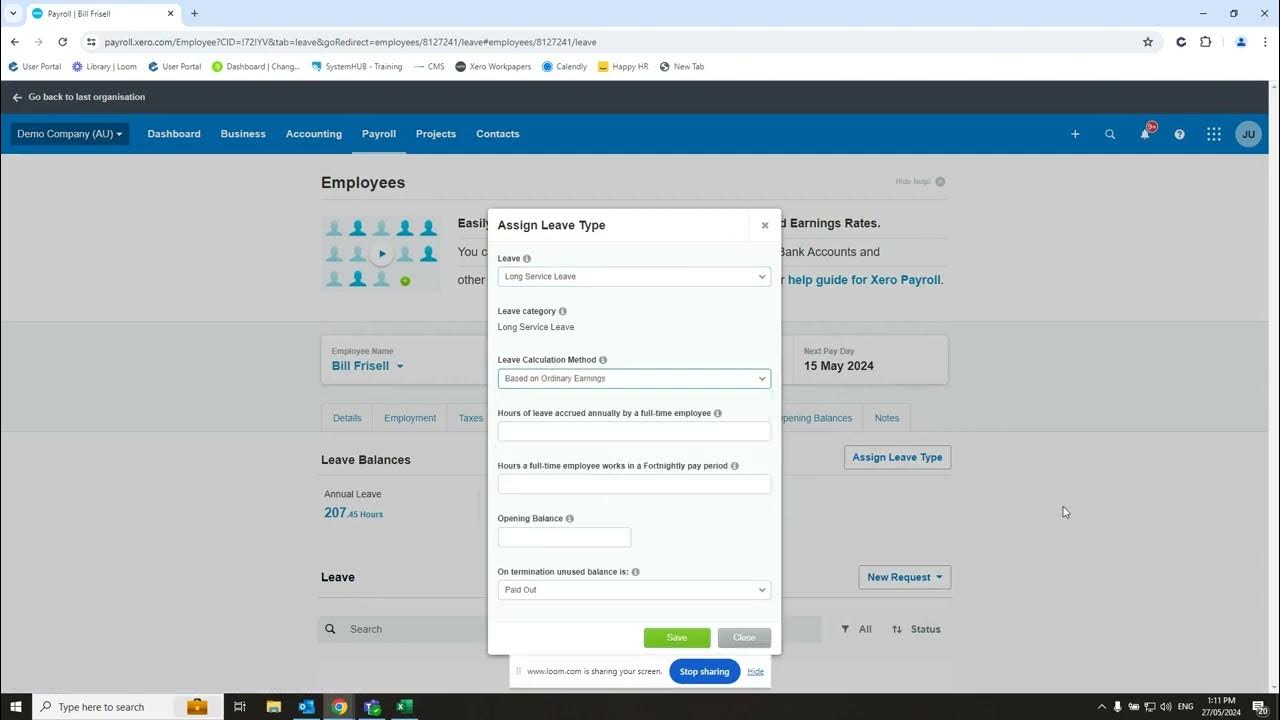 How to Add Long Service Leave in Xero YouTube