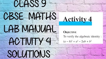 CLASS 9 CBSE MATHS LAB MANUAL ACTIVITY 4 SOLUTIONS